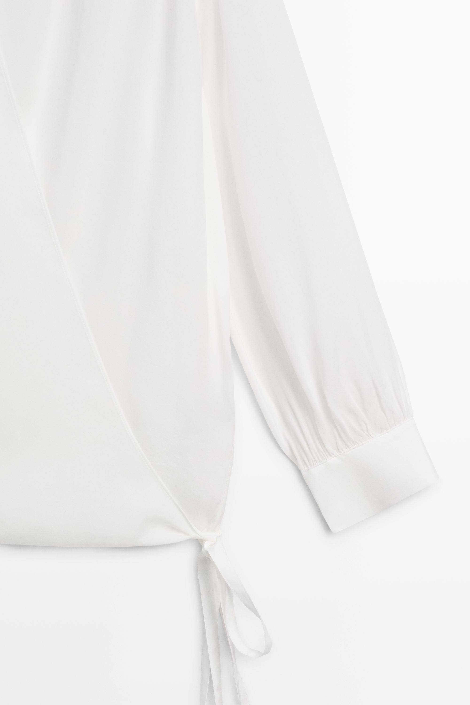 Flowing wrap blouse